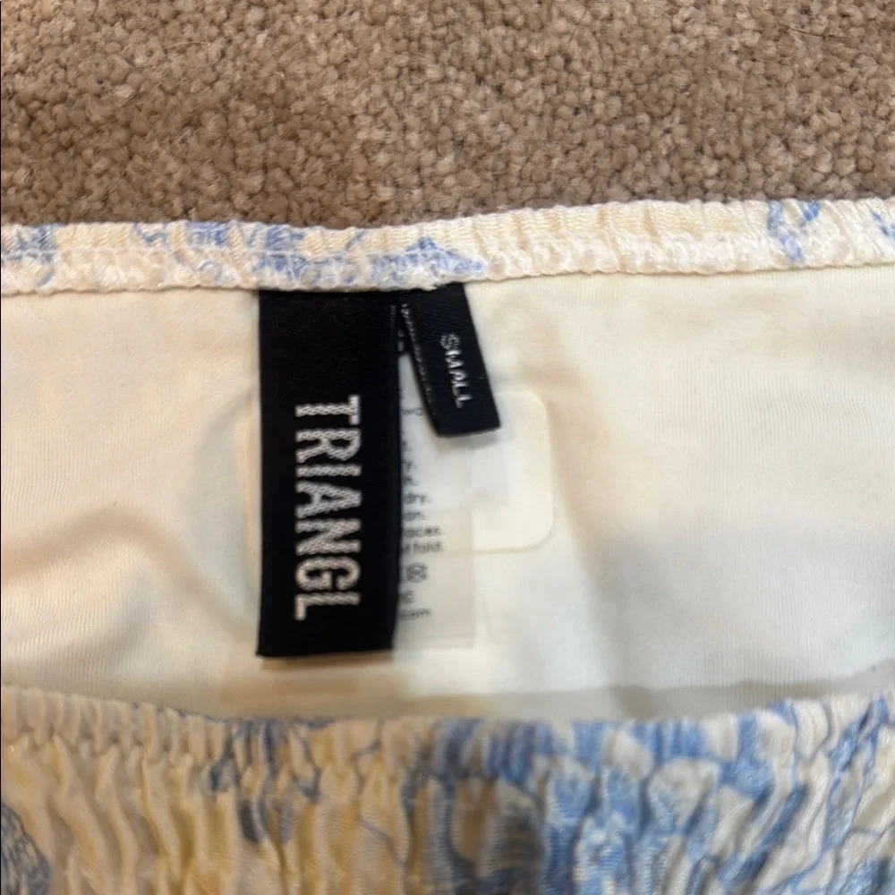 triangl swimwear Blue and White Tie-Side Bikini Bottom